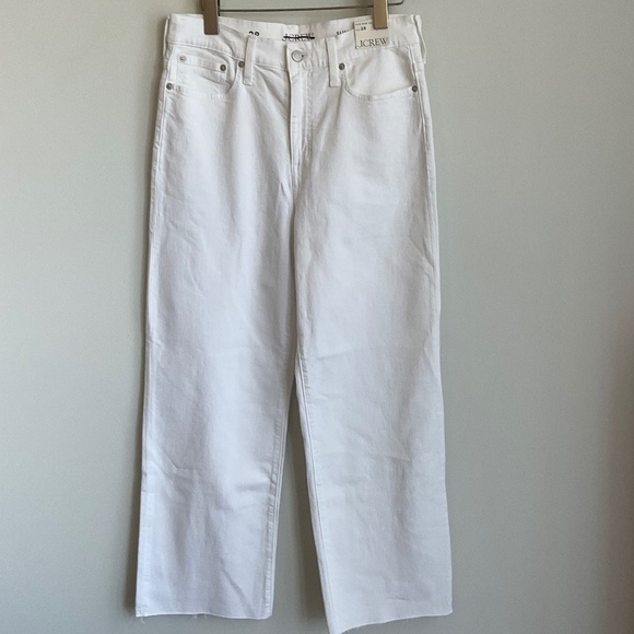 NWT J.Crew Slim wide-leg jean in white wash SZ 28 - Picture 3 of 10